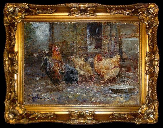 framed  Frederick Mccubbin Chickens, ta009-2